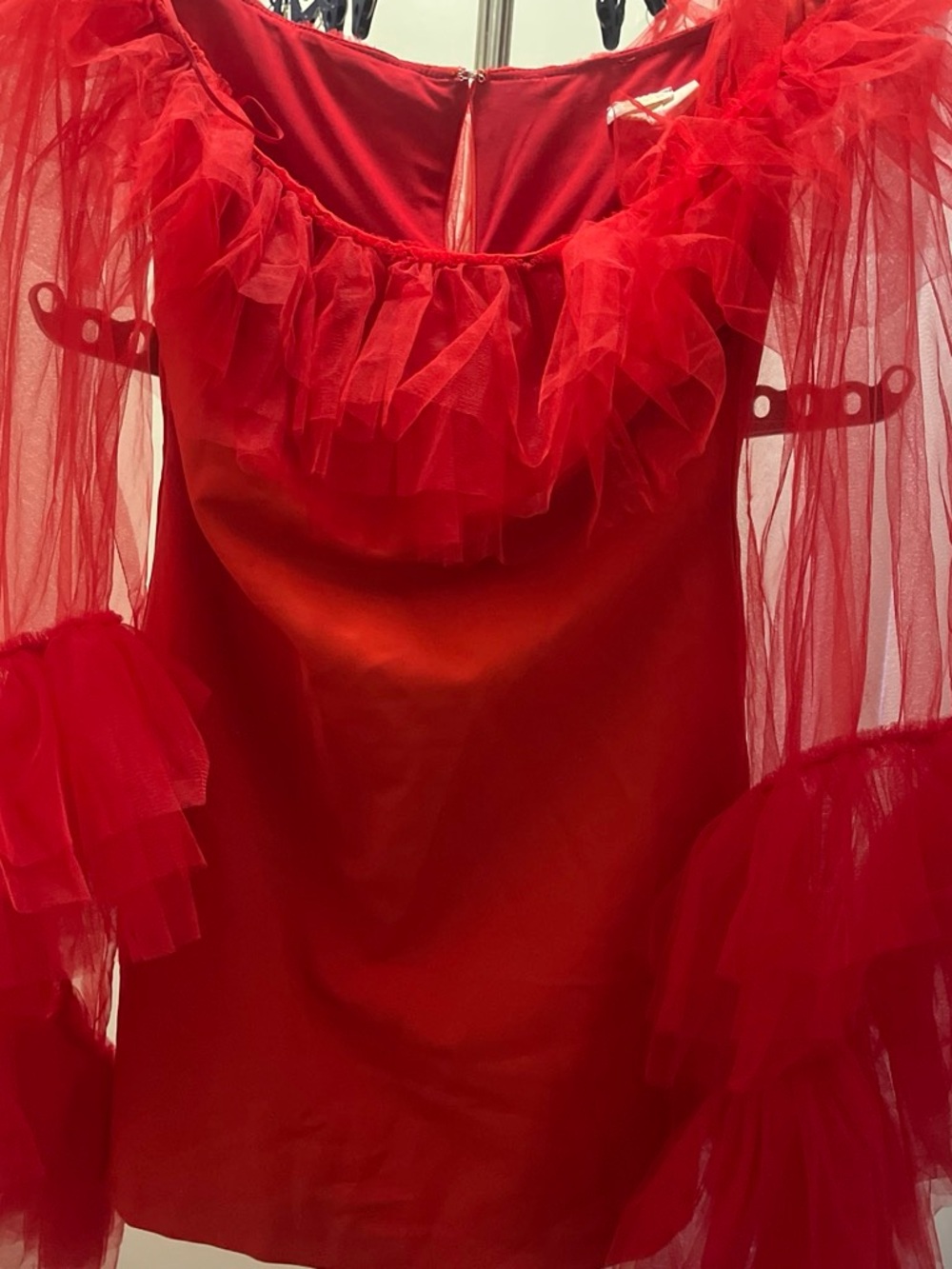 Rubber Ducky Productions, Inc. Vibrant Red Long Sleeve Dress
